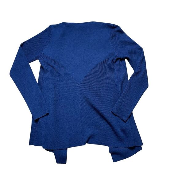 NWOT Eileen Fisher Deep Blue Wool Cardigan Sweater Size Medium Petite - Picture 3 of 6